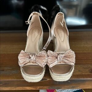 Kelly & Katie Metallic Sandals with Bow